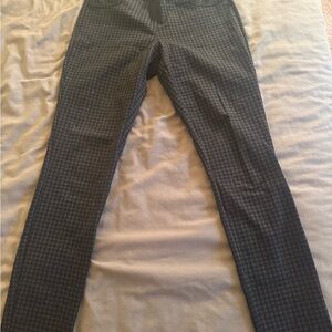 Max Studio Black and Gray Windowpane Skinny Pants